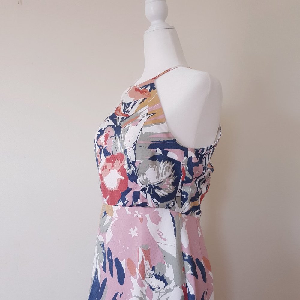 Club Monaco Multicolor Floral Midi Dress - Picture 8 of 14